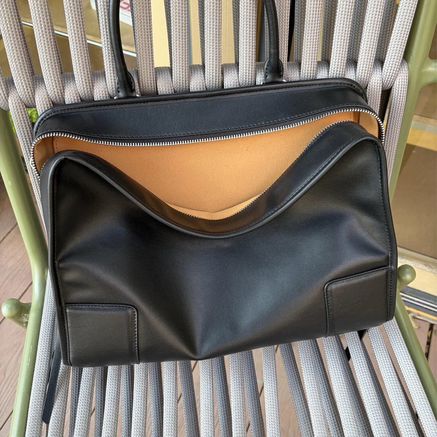 Soft Leather Zip Handheld Shoulder Bag