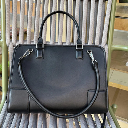 Soft Leather Zip Handheld Shoulder Bag