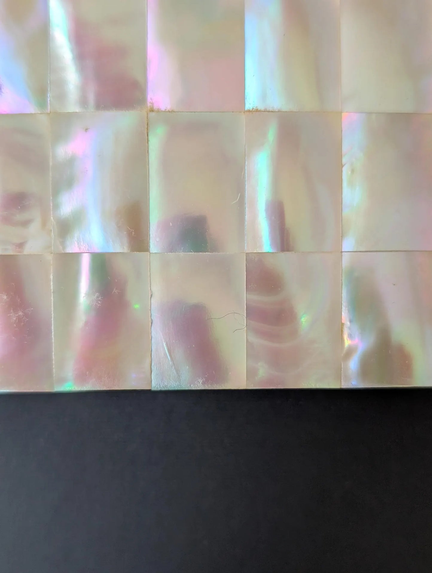 Mother of Pearl Agate Inlay Hard Minaudière Clutch