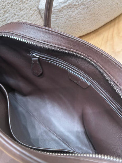 Soft Leather Zip Top Hand Shoulder Bag