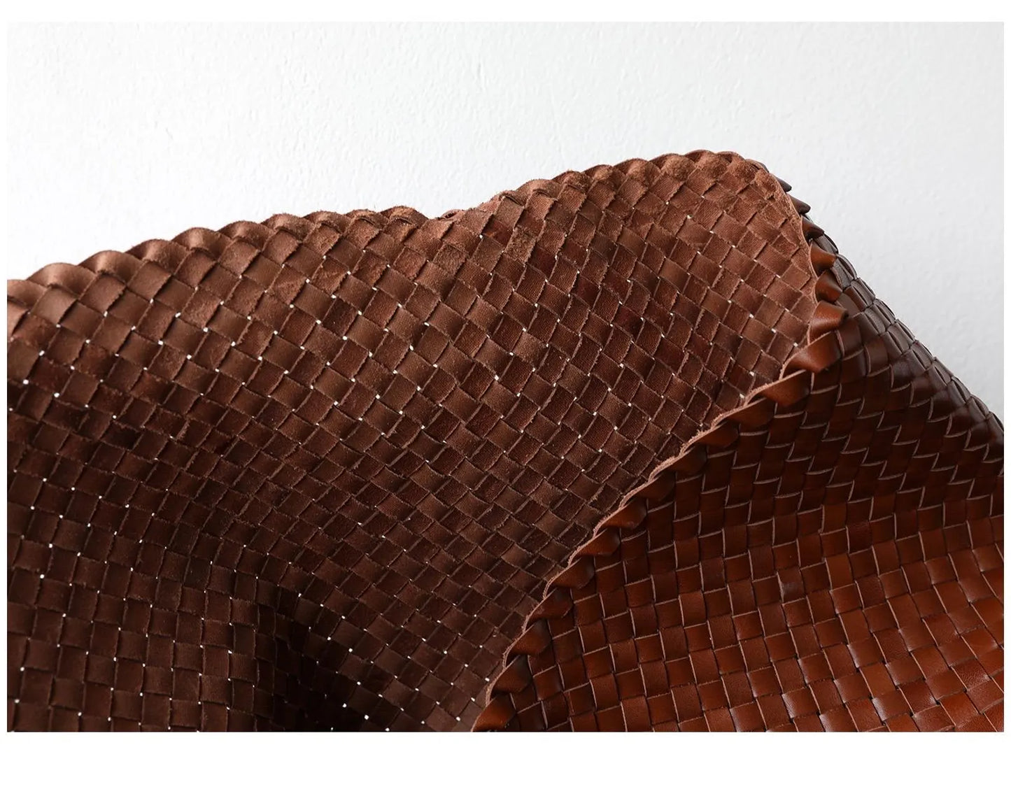 Hand Woven Soft Sheepskin Convertible Shoulder Crossbody Tote Bag