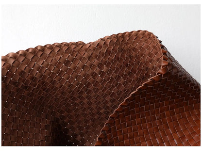 Hand Woven Soft Sheepskin Convertible Shoulder Crossbody Tote Bag